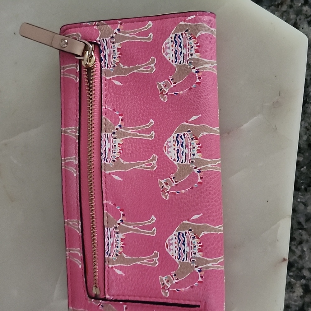 Kate Spade New York Spice Things Up Pink Multi Camel Wallet - Picture 2 of 15